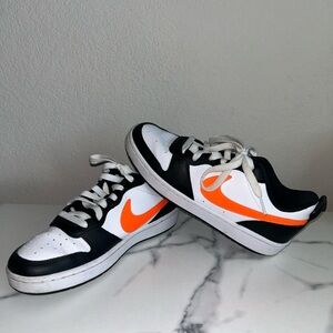 Nike Kids' Sneakers in Black, White, and Orange
